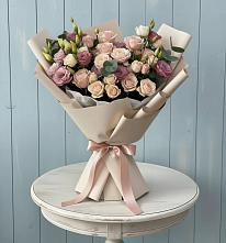 Букет цветов из:  Розы и Лизиантусы в Верховье