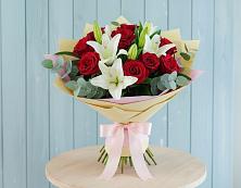 Букет цветов из:  Лилии и Розы в Верховье