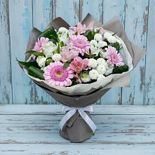 Букет цветов из:  Герберы, Альстромерии и Хризантемы в Верховье