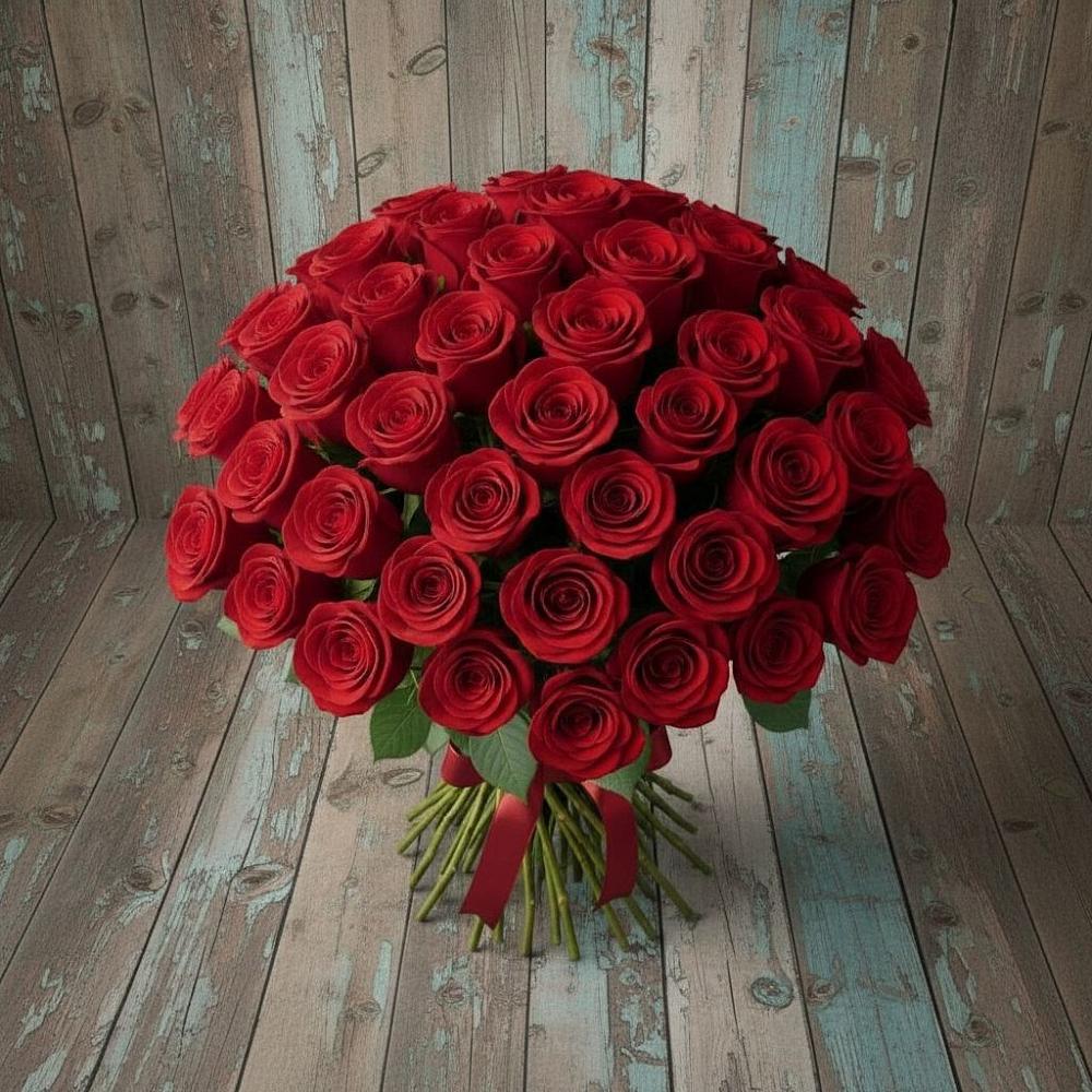 Букет 55 Красных роз Фридом в Верховье