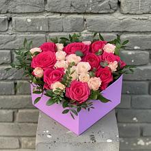 Цветочная композиция из Розы в коробке в Верховье