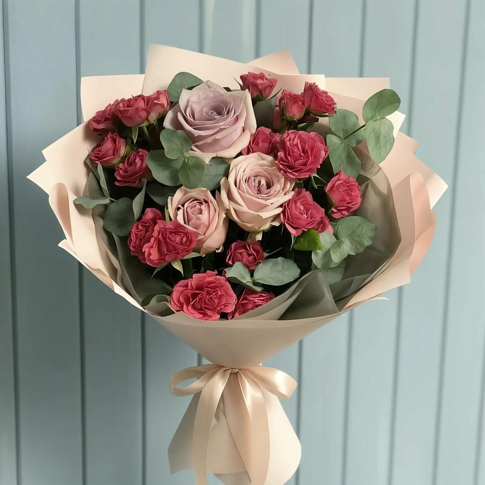 Букет цветов из: Гвоздики и Розы в Верховье