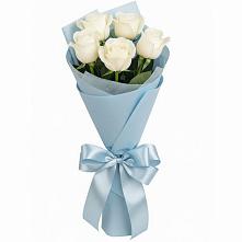 Букет 5 Белых роз Проуд в Верховье