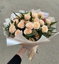 Букет Кремовые розы Латте в Верховье