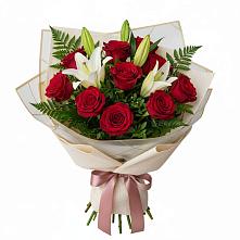 Букет цветов из:  Лилии и Розы #REPLACE_PRED# Верховье