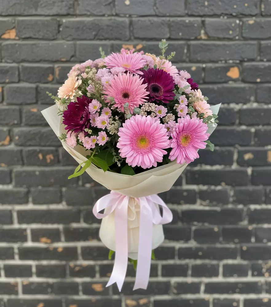 Букет цветов из: Герберы и Хризантемы в Верховье