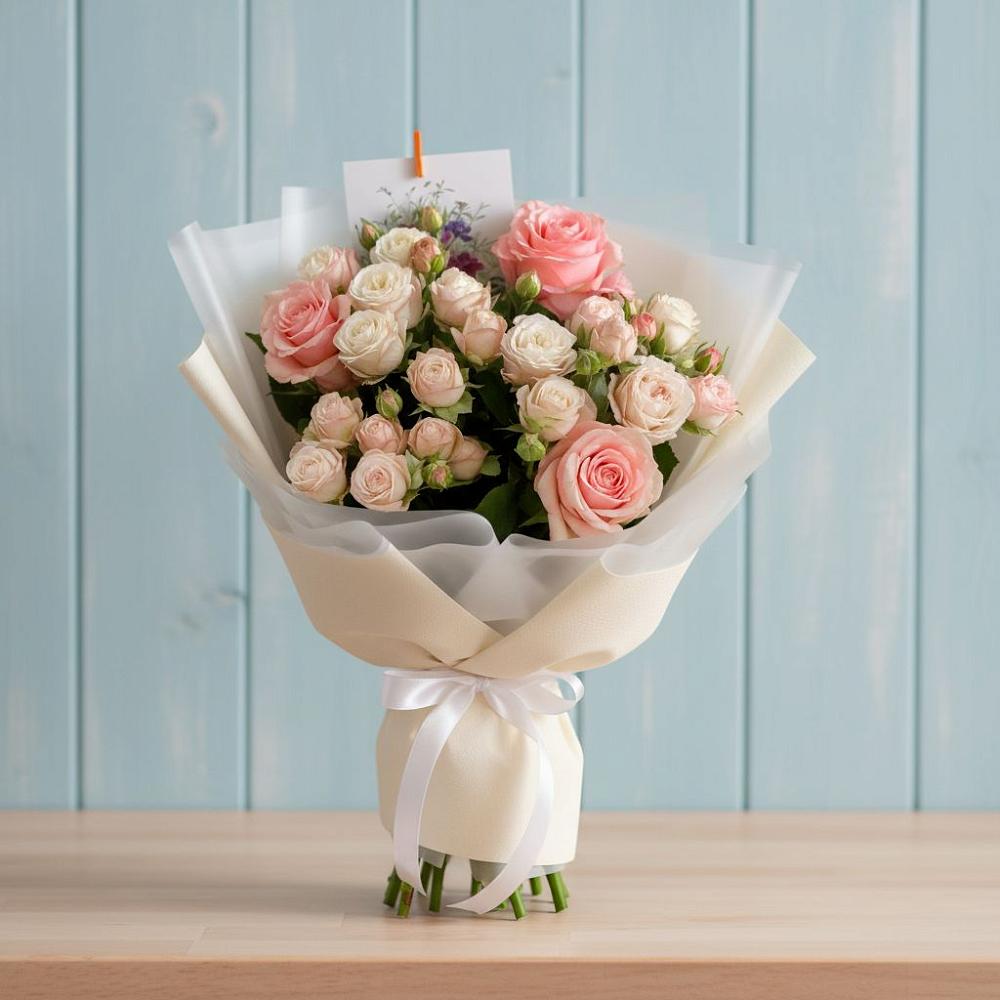 Букет цветов из: Розы в Верховье