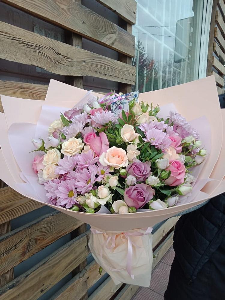 Букет цветов из: Розы и Хризантемы в Верховье