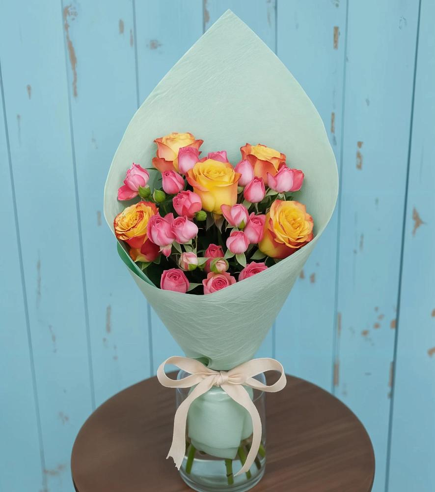 Букет цветов из: Розы в Верховье