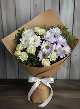 Букет цветов из:  Хризантемы и Розы в Верховье