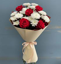 Букет цветов из:  Розы и Хризантемы #REPLACE_PRED# Верховье