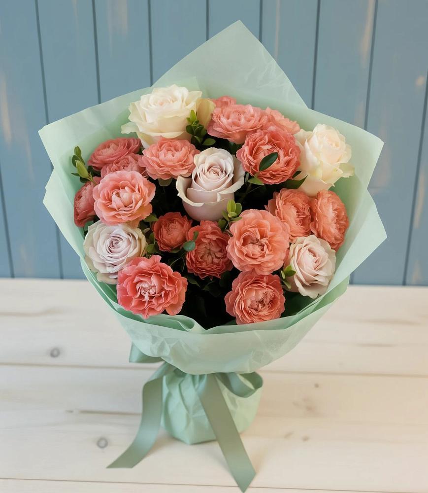 Букет цветов из: Розы в Верховье