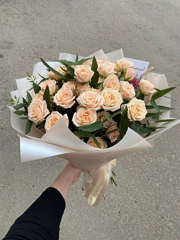 Букет Кремовые розы Латте в Верховье