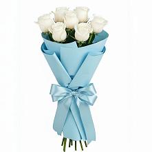 Букет 7 белых роз Проуд в Верховье