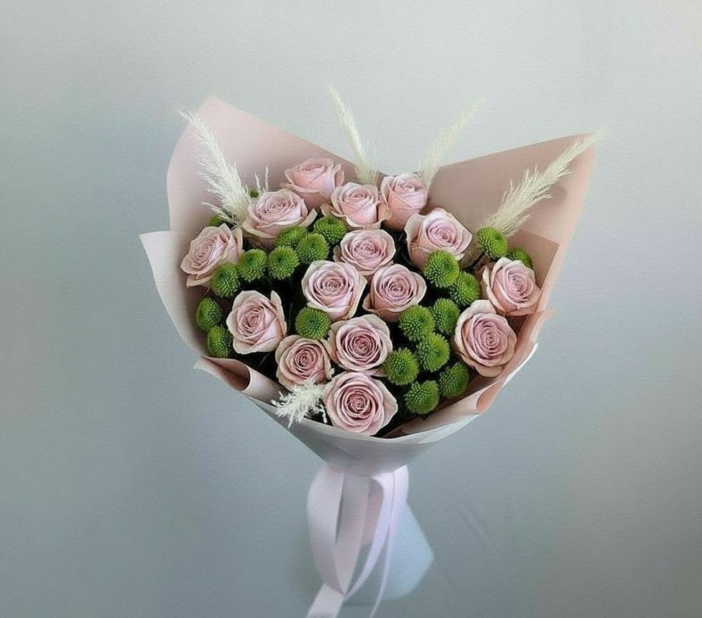 Букет цветов из: Розы и Хризантемы в Верховье