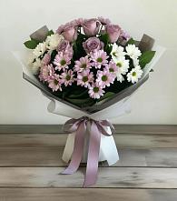 Букет цветов из:  Хризантемы и Розы в Верховье