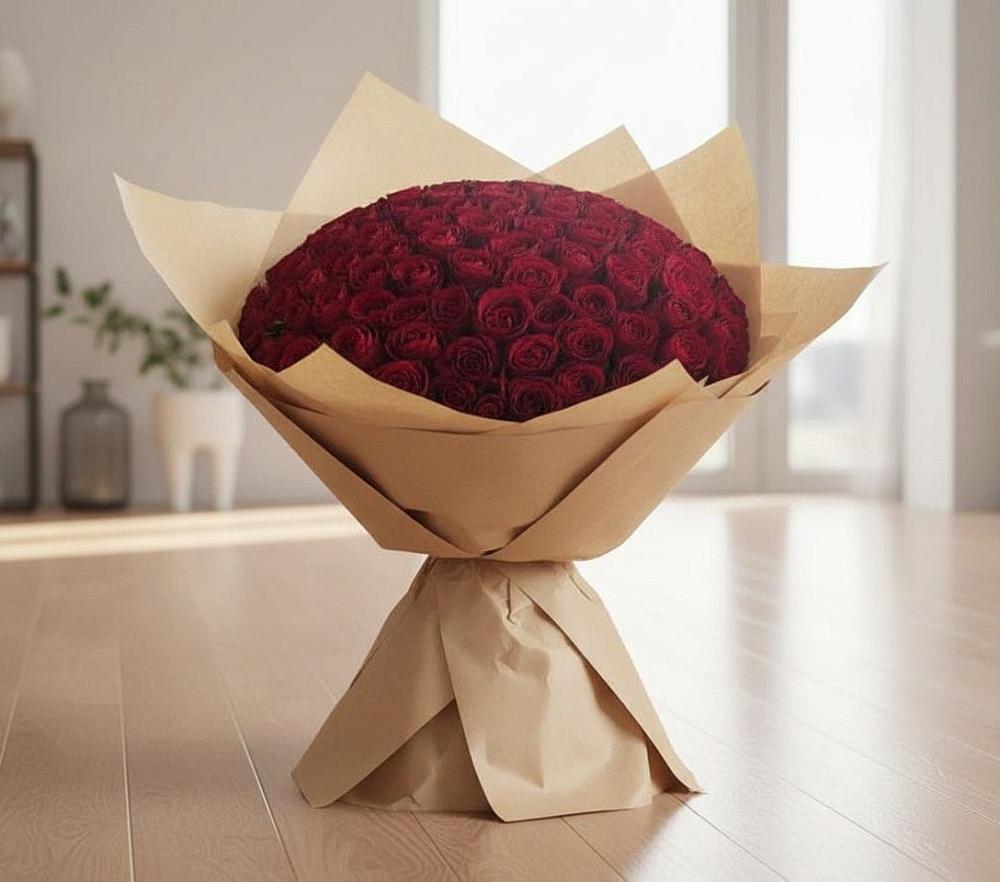 Букет 101 Красная роза в Верховье