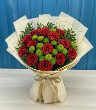 Букет цветов из:  Розы и Хризантемы в Верховье