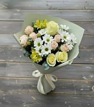 Букет цветов из:  Альстромерии, Розы и Хризантемы в Верховье