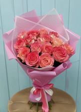 Букет 15 Розовых роз Равель в Верховье